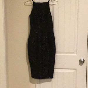 Black midi dress
